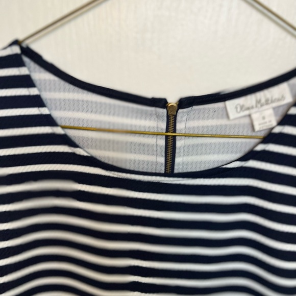 Olivia Matthews Navy Blue/Ivory Striped Stretchy Sleeveless Dress Size 8. NWT! - Picture 3 of 5